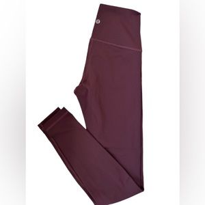 lululemon athletica High-Rise Leggings in Plum, size 4, very good use condition